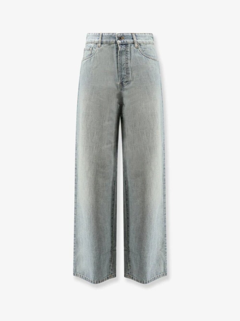 Miu Miu High Rise Chambray Loose Wide Leg Denim Jeans NWT Size 26 $1790